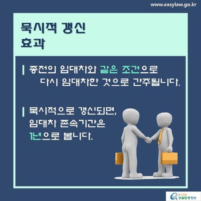 묵시적 갱신 효과